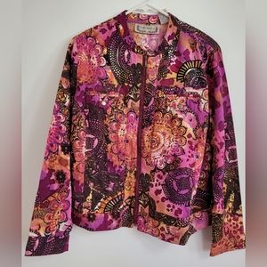 Life Style lightweight multicolor jacket size large